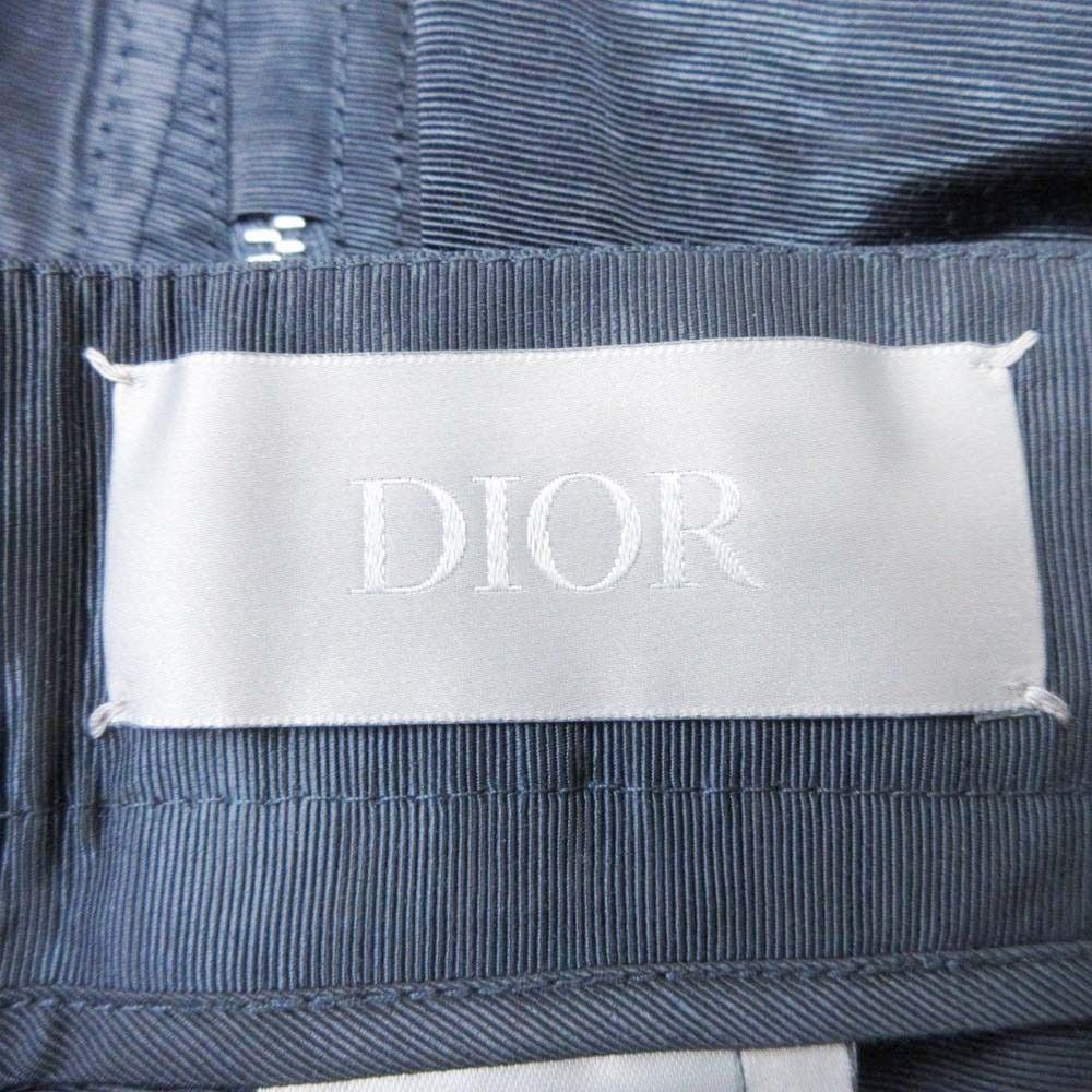 Dior Homme Polysatin Zip Cargo Pants Work Tapered Silhouette 46 Navy — view 7