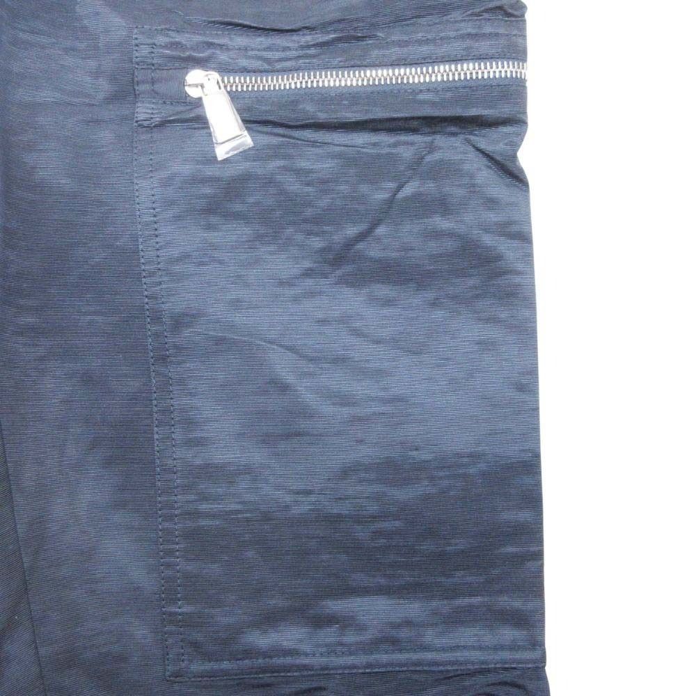 Dior Homme Polysatin Zip Cargo Pants Work Tapered Silhouette 46 Navy — view 5