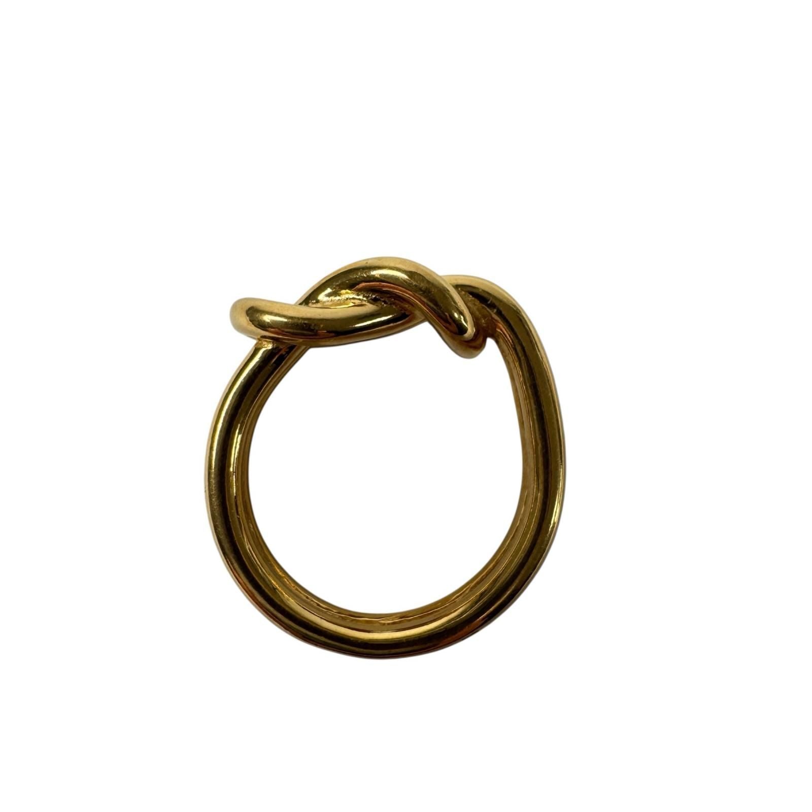 Hermes Head Scarf Ring Gold — view 5