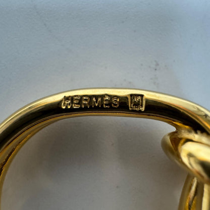 Hermes Head Scarf Ring Gold — view 6