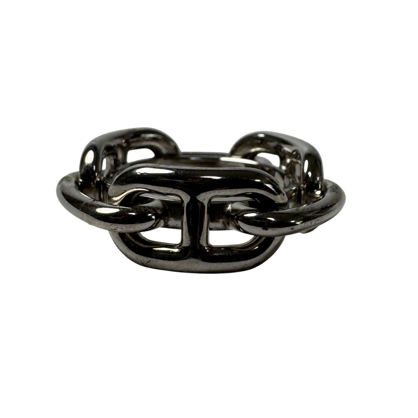 Hermes Chaine D'ancre Scarf Ring Silver