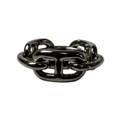 Hermes Chaine D'ancre Scarf Ring Silver