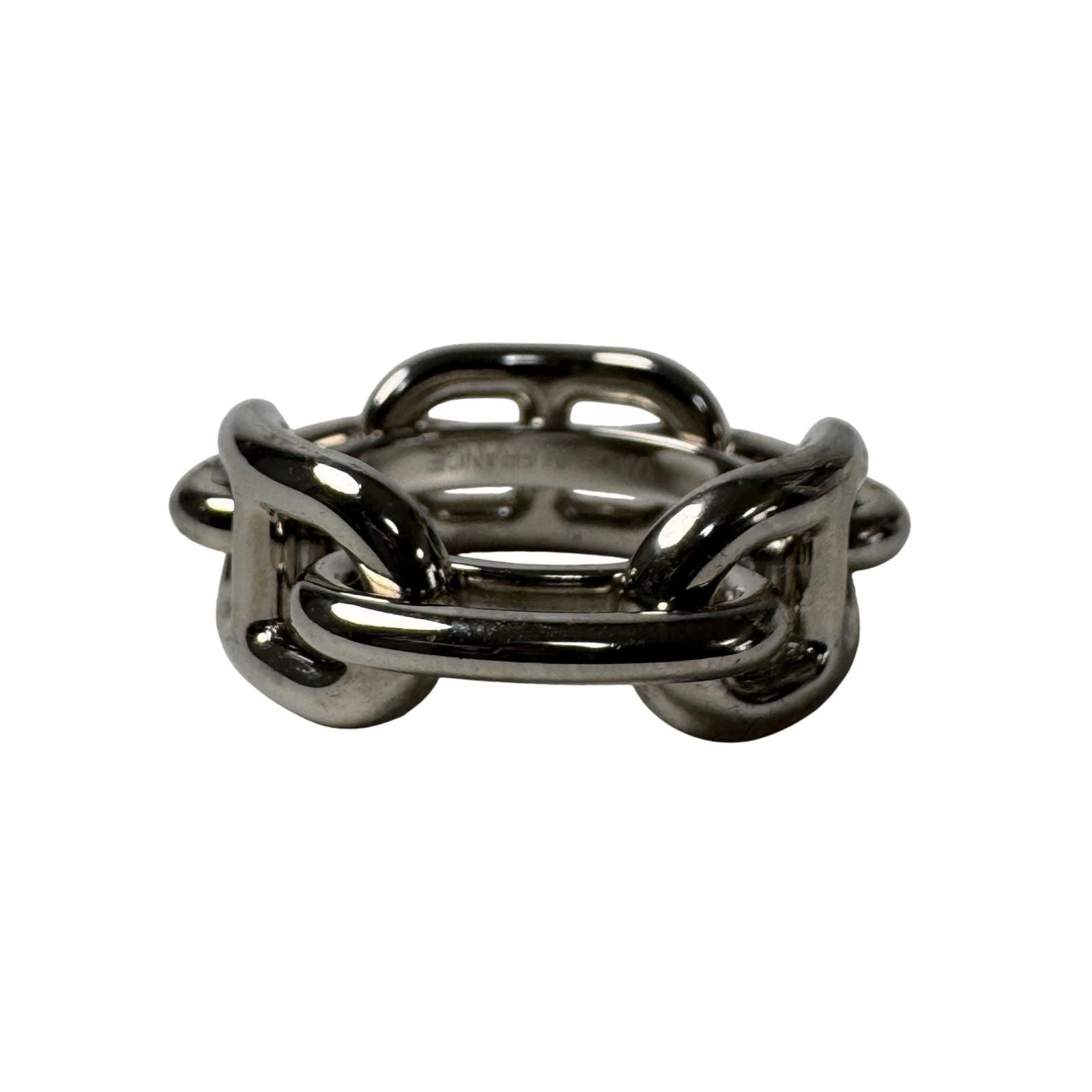 Hermes Chaine D'ancre Scarf Ring Silver — view 4