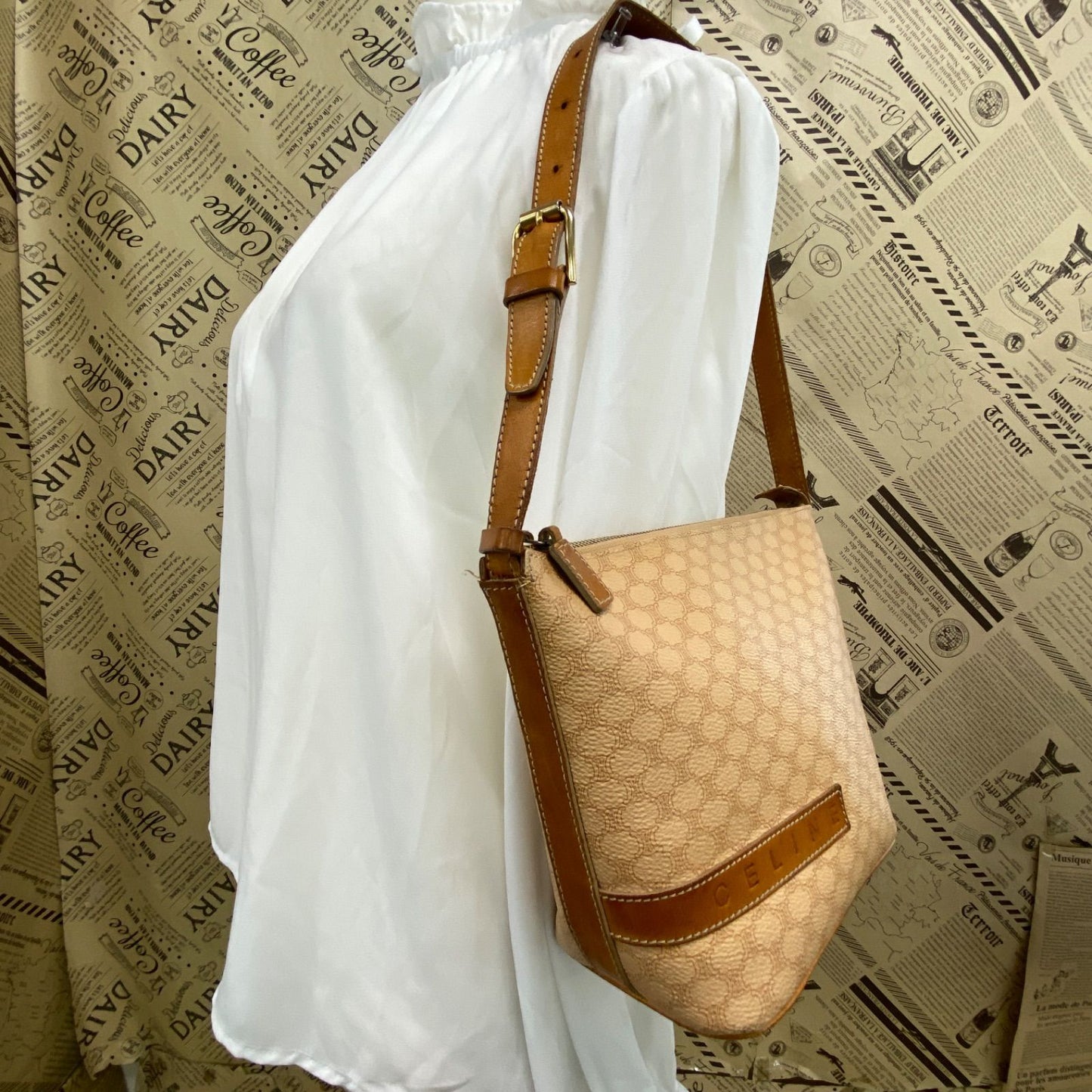 Celine Shoulder Bag Macadam Pochette Travel Business — view 6