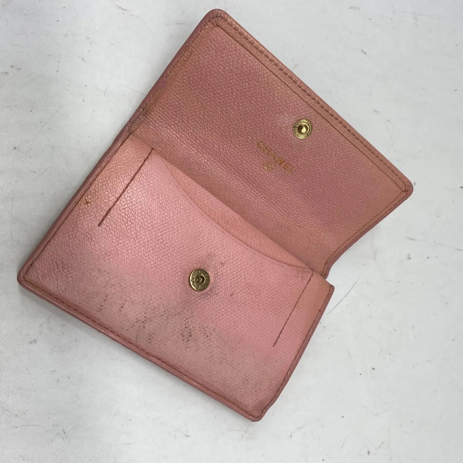 Chanel Coin Case Coco Button Pink Purse Card — view 4