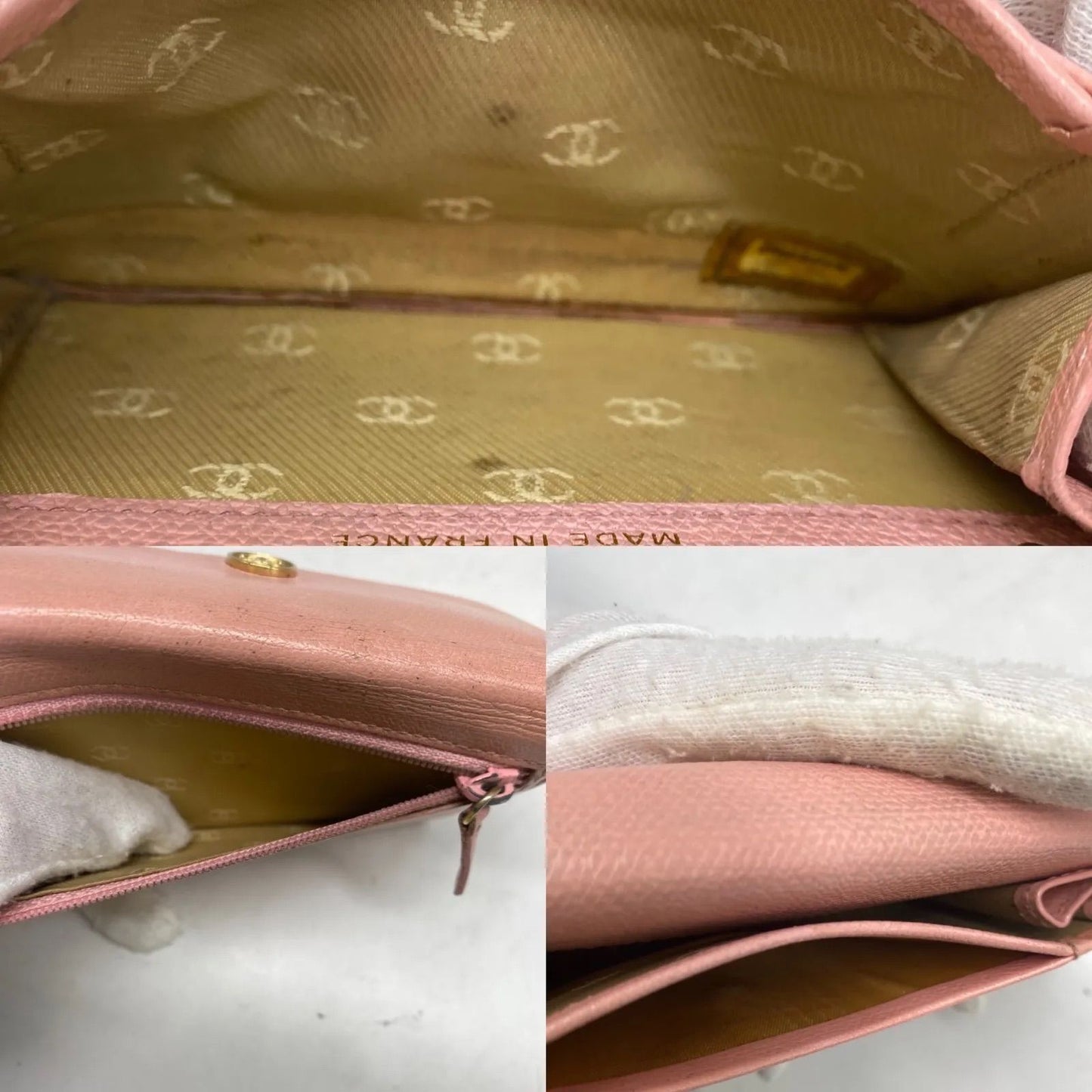 Chanel Coin Case Coco Button Pink Purse Card — view 6