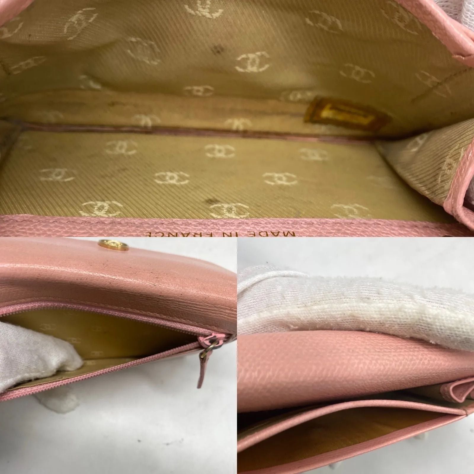 Chanel Coin Case Coco Button Pink Purse Card — view 6