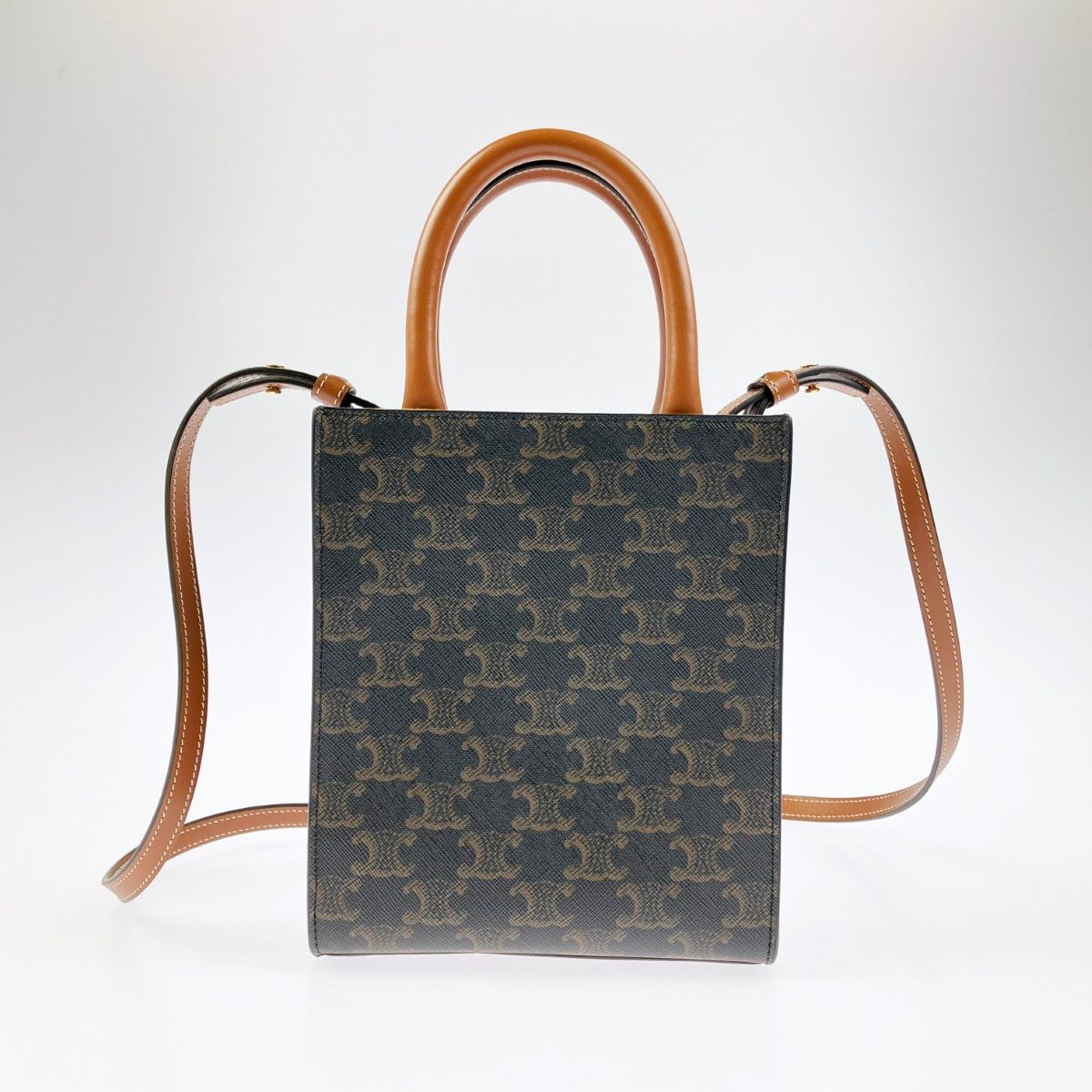 Celine 2-Way Bag Triomphe Mini Vertical Cover Brown — view 2