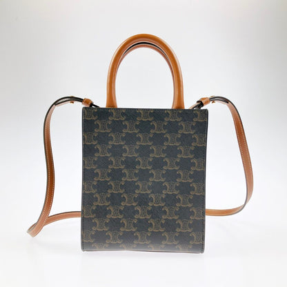 Celine 2-Way Bag Triomphe Mini Vertical Cover Brown — view 2