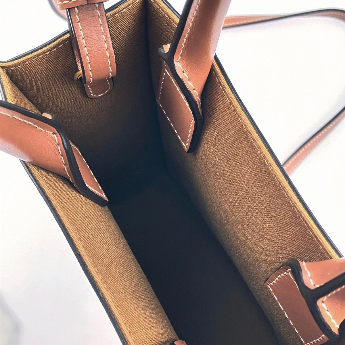 Celine 2-Way Bag Triomphe Mini Vertical Cover Brown — view 6