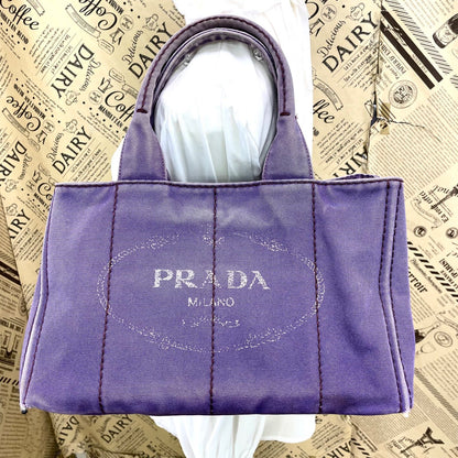 Prada Handbag Canapa Purple Travel Camping Outdoor