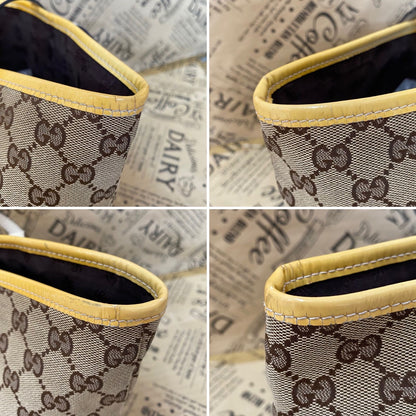 Gucci Tote GG Canvas Sherry Line Abbey Yellow Business Travel — view 6