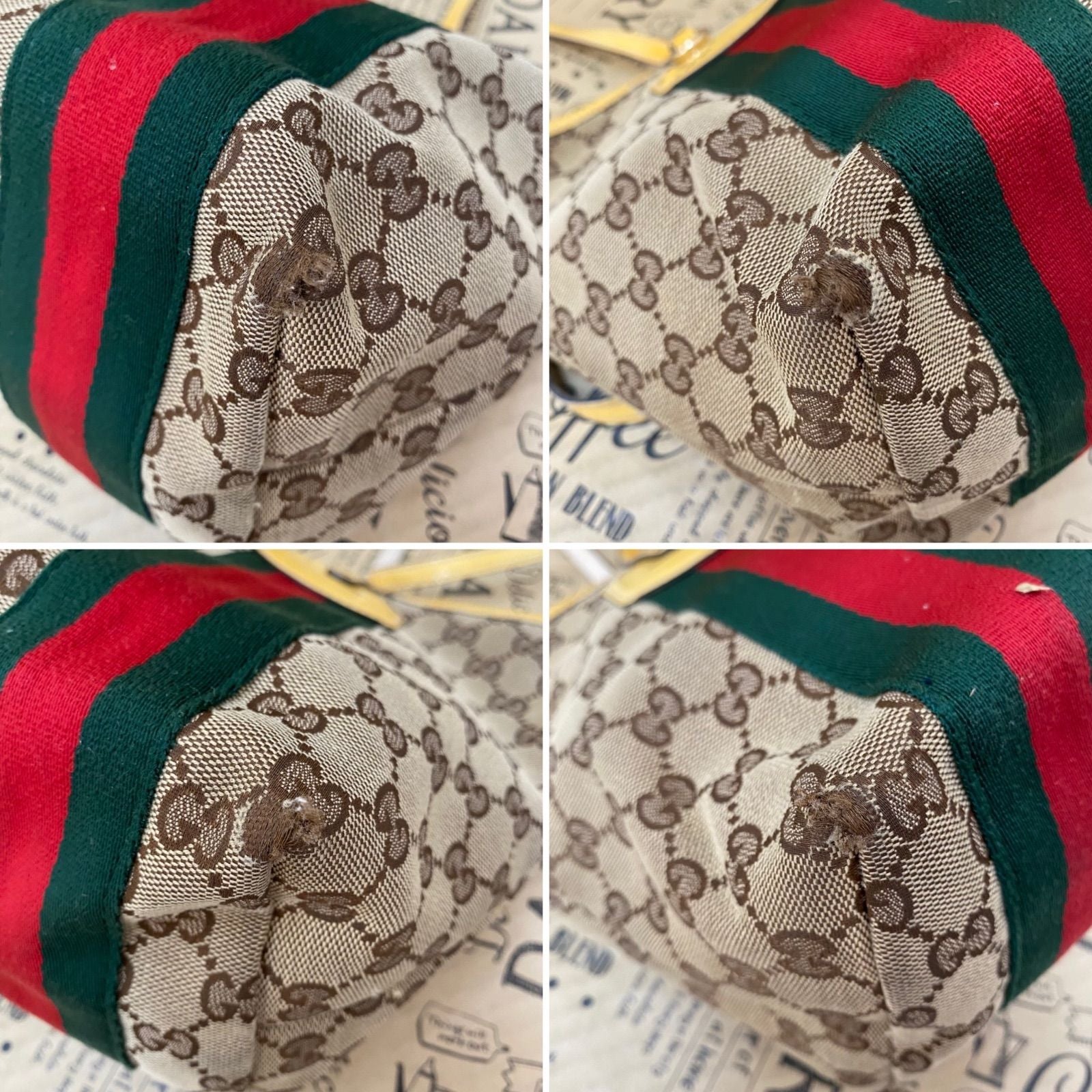 Gucci Tote GG Canvas Sherry Line Abbey Yellow Business Travel — view 7