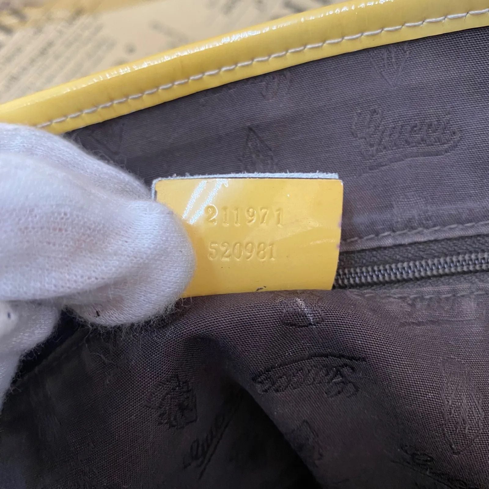 Gucci Tote GG Canvas Sherry Line Abbey Yellow Business Travel — view 4