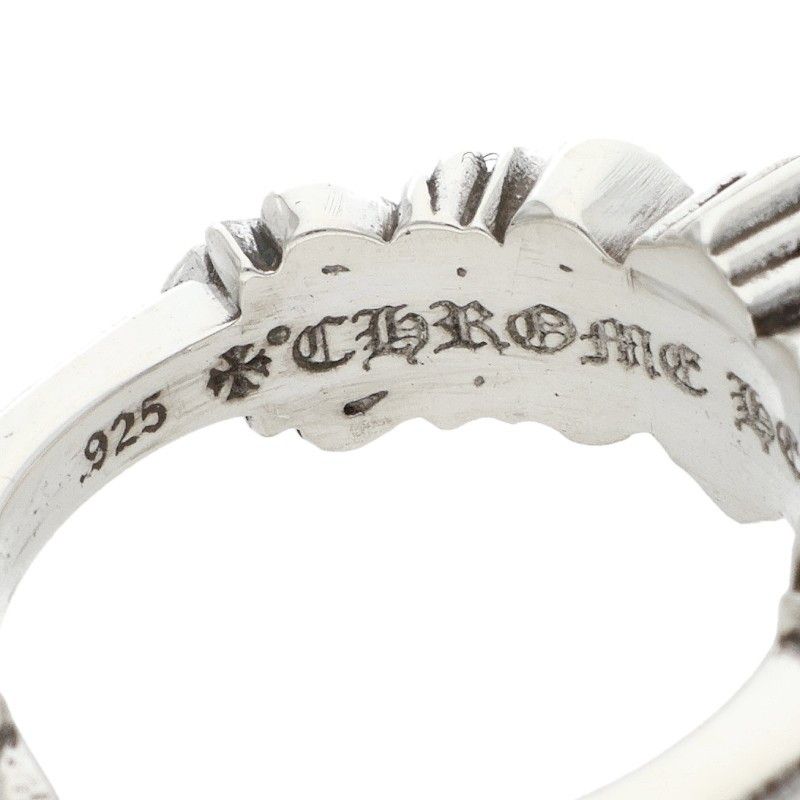 Chrome Hearts Baby Clsc Classic Double Floral Silver Ring — view 3