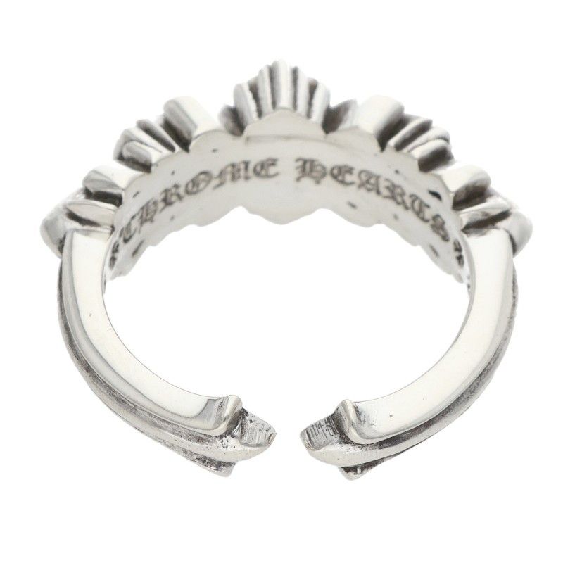 Chrome Hearts Baby Clsc Classic Double Floral Silver Ring — view 2