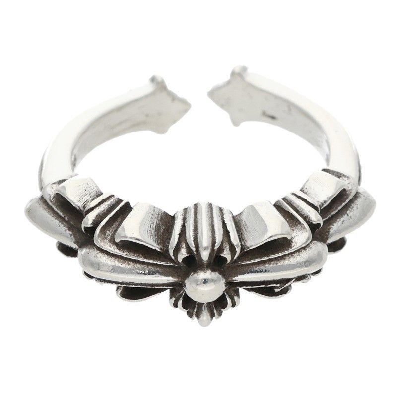 Chrome Hearts Baby Clsc Classic Double Floral Silver Ring