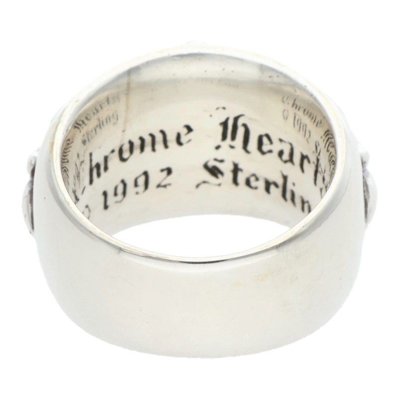 Chrome Hearts Flrl Crs Floral Cross Silver Ring — view 2