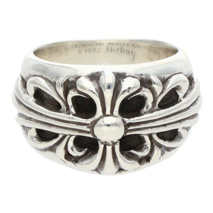 Chrome Hearts Flrl Crs Floral Cross Silver Ring