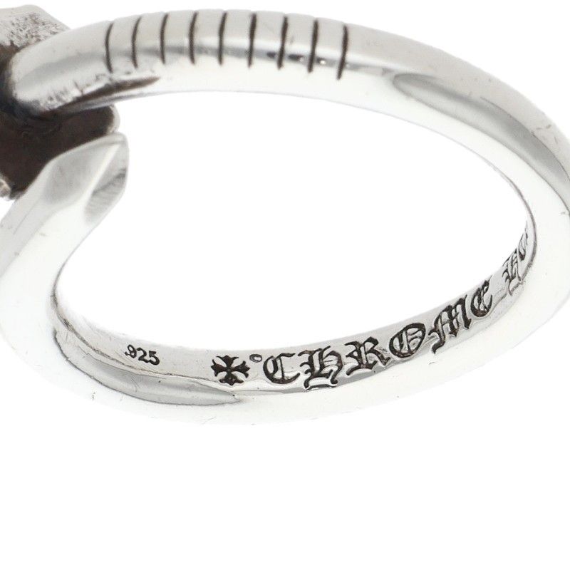 Chrome Hearts Nail Crsball Cross Ball Silver Ring — view 3