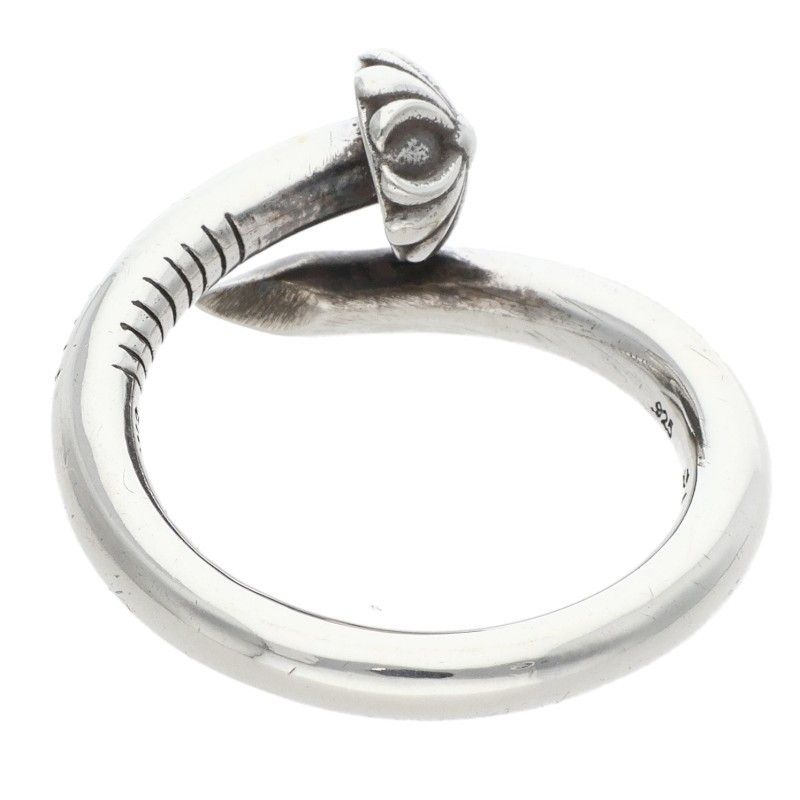 Chrome Hearts Nail Crsball Cross Ball Silver Ring — view 2
