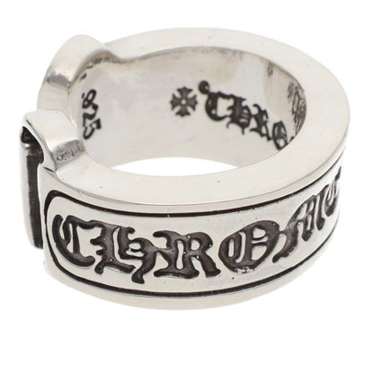 Chrome Hearts LG Scroll Label Silver Ring — view 5