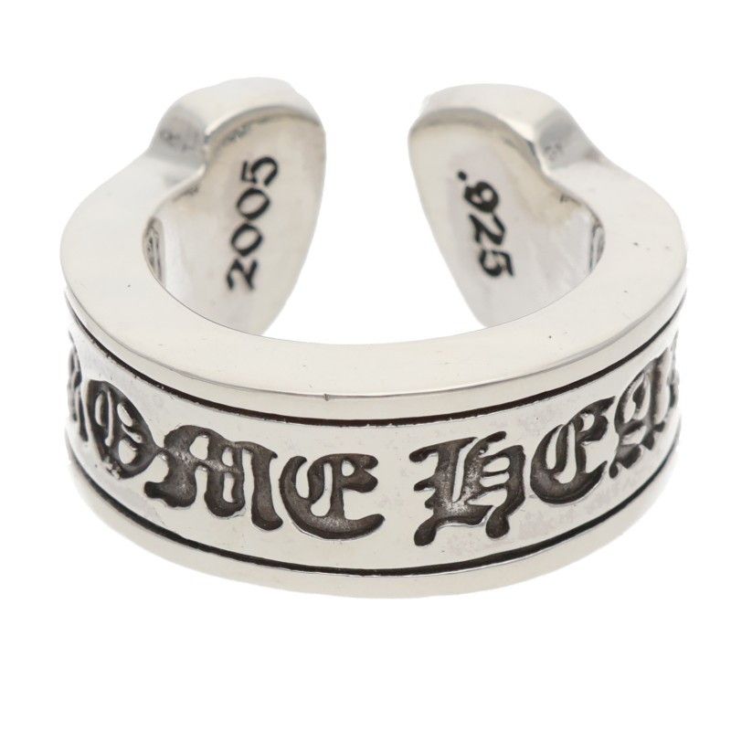 Chrome Hearts LG Scroll Label Silver Ring