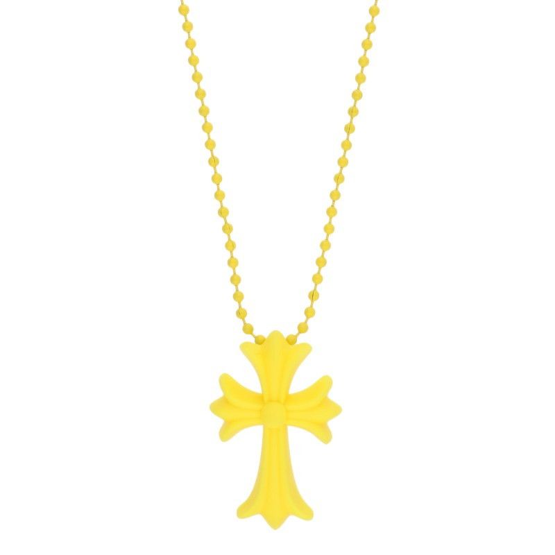 Chrome Hearts Rubber CH Crs Sml Small CH Cross Silicone Necklace