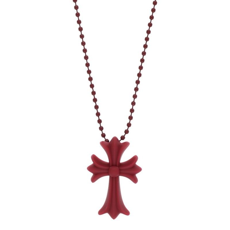 Chrome Hearts Rubber CH Crs Sml Small CH Cross Silicone Necklace
