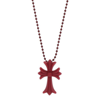 Chrome Hearts Rubber CH Crs Sml Small CH Cross Silicone Necklace