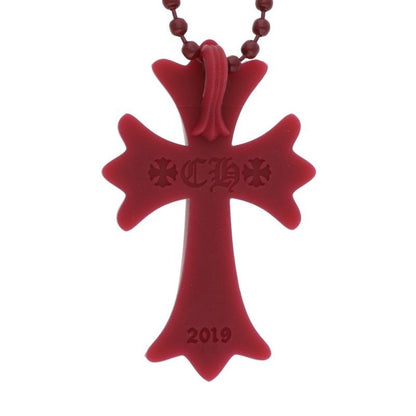 Chrome Hearts Rubber CH Crs Sml Small CH Cross Silicone Necklace — view 3