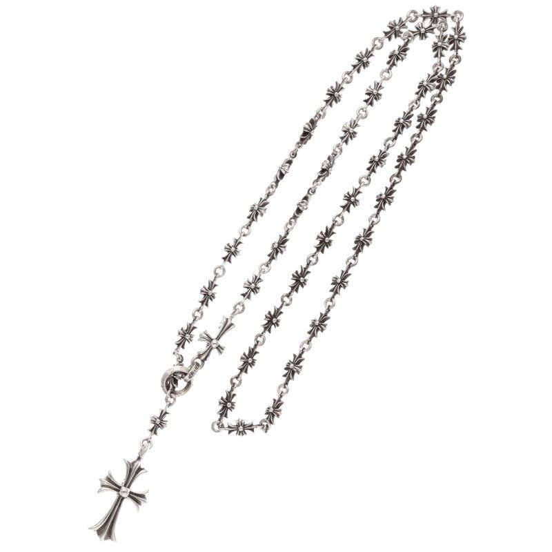 Chrome Hearts Chke Chn Tnye CH Crs Choke Chain Silver Necklace — view 2