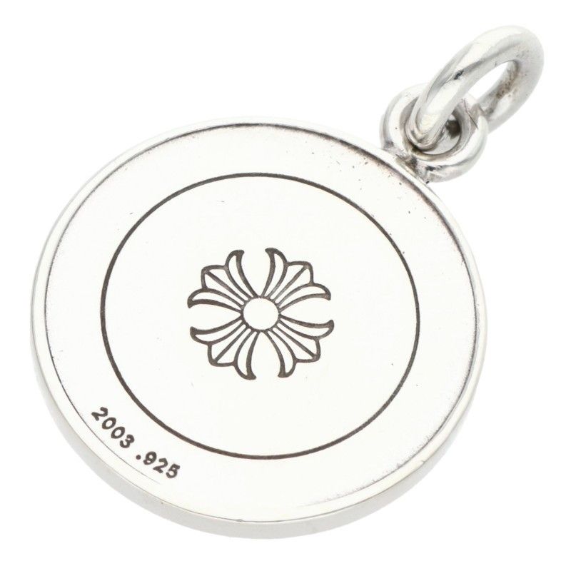 Chrome Hearts Chrm Angl Mdl Angel Medal Charm V1 Silver Necklace Top — view 2