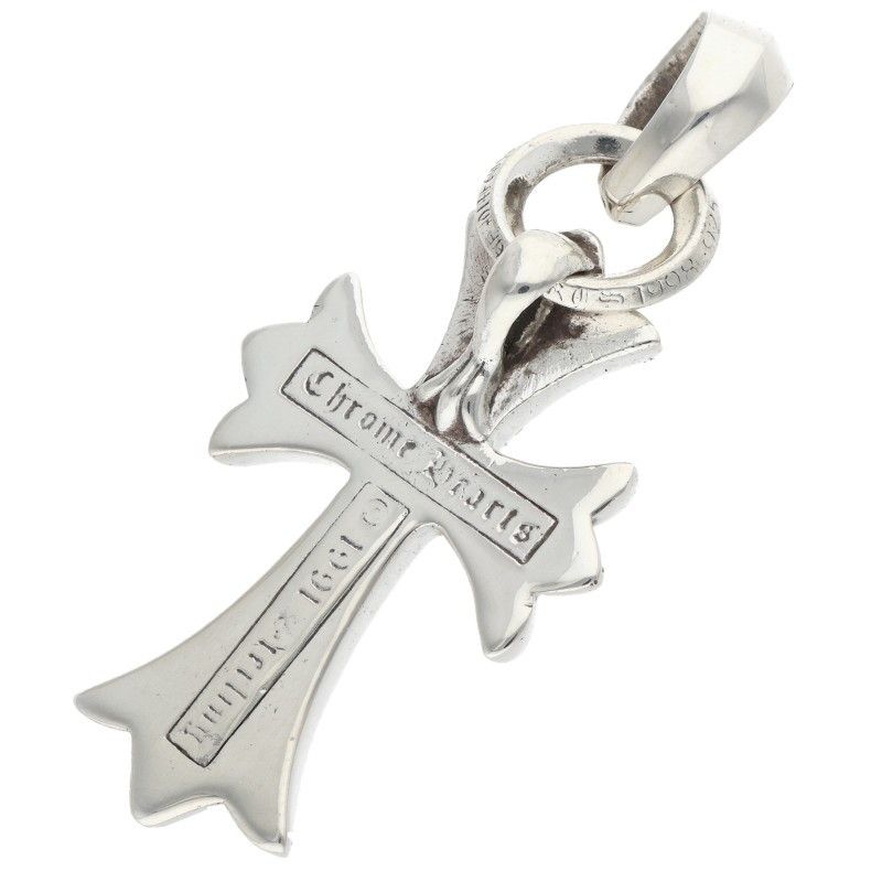 Chrome Hearts CH Crs Sml Bale Small CH Cross Silver Necklace Top — view 2
