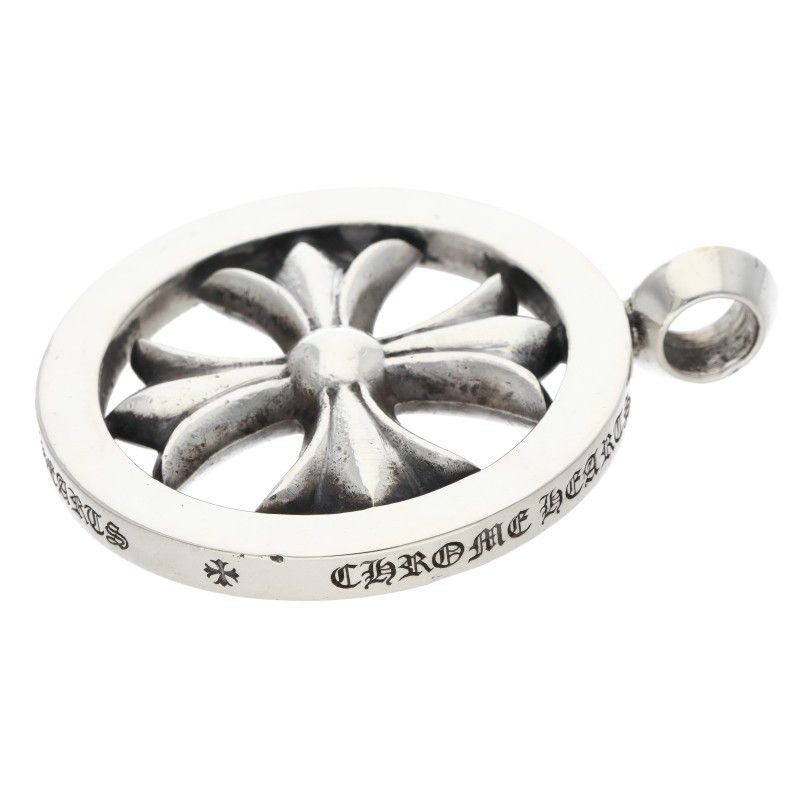 Chrome Hearts CH Plus Medalion CH Medallion Pendant Silver Necklace — view 5