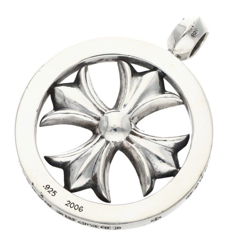 Chrome Hearts CH Plus Medalion CH Medallion Pendant Silver Necklace — view 2