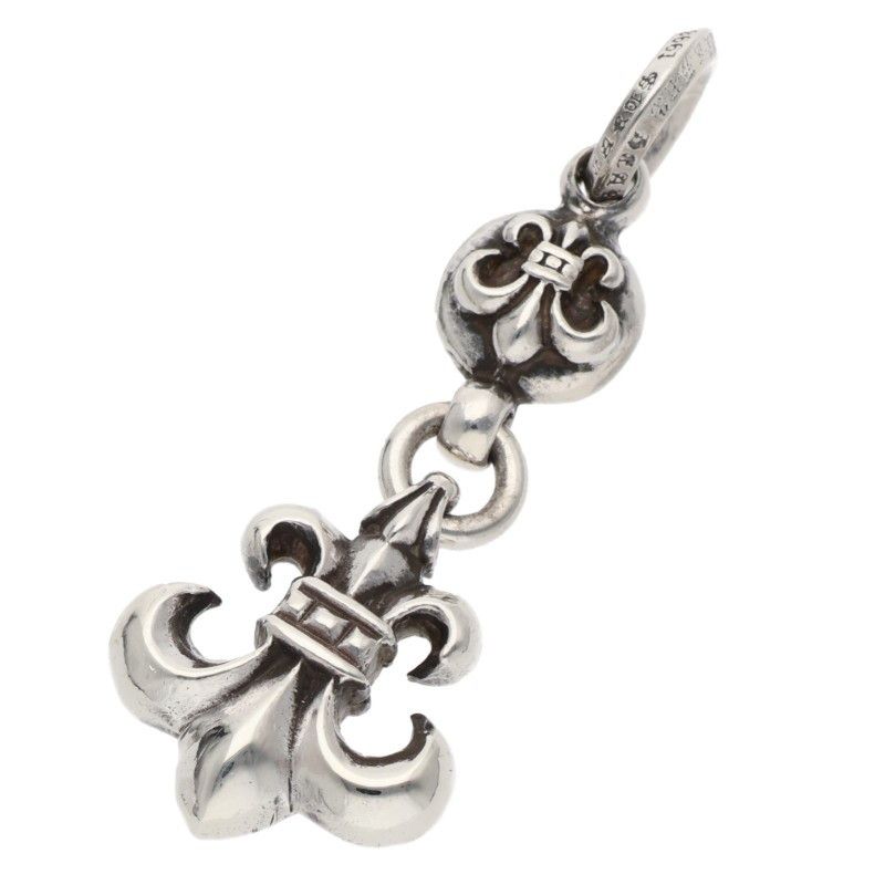 Chrome Hearts BS Fleur BS Charm Silver Necklace Top — view 2