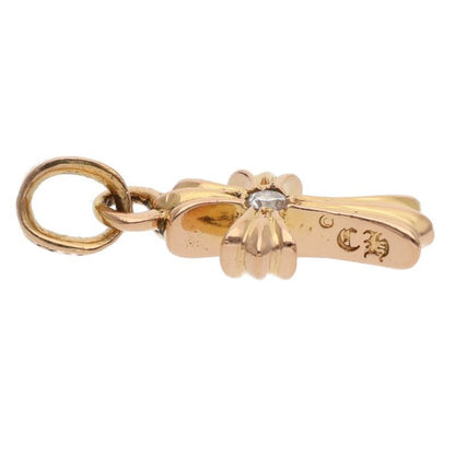 Chrome Hearts 22k Crs Baby Fat Dmnd Fat 1 Diamond on Both Sides Charm Gold — view 3