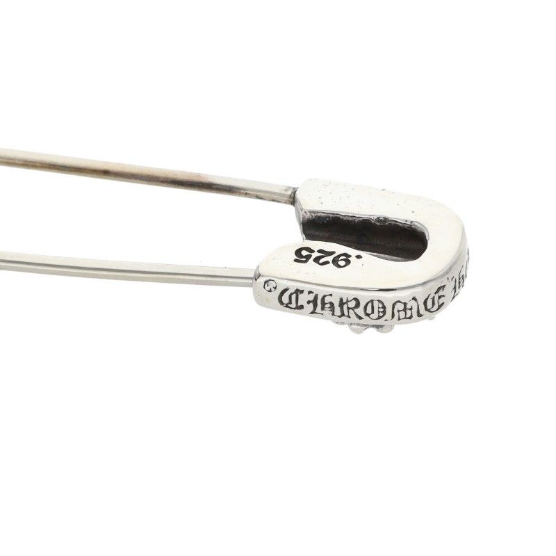 Chrome Hearts Safetypin LG Large Safety Pin 1 Diamond Silver Necklace Top — view 4
