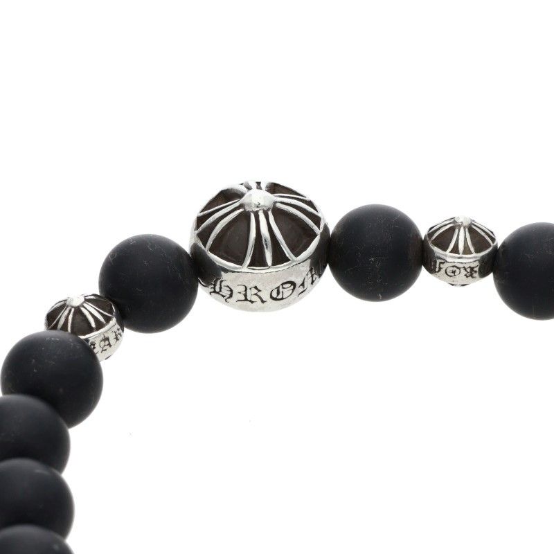 Chrome Hearts 8 mm Bead Bracelet Onyx 71 8 mm Black — view 5