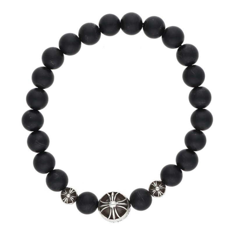 Chrome Hearts 8 mm Bead Bracelet Onyx 71 8 mm Black