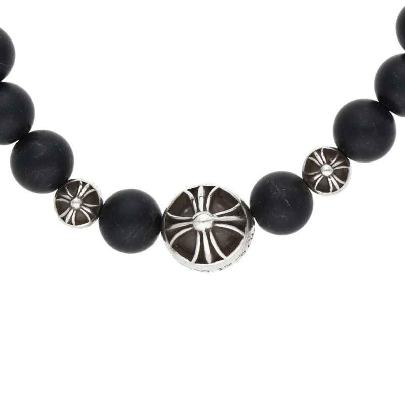 Chrome Hearts 8 mm Bead Bracelet Onyx 71 8 mm Black — view 3