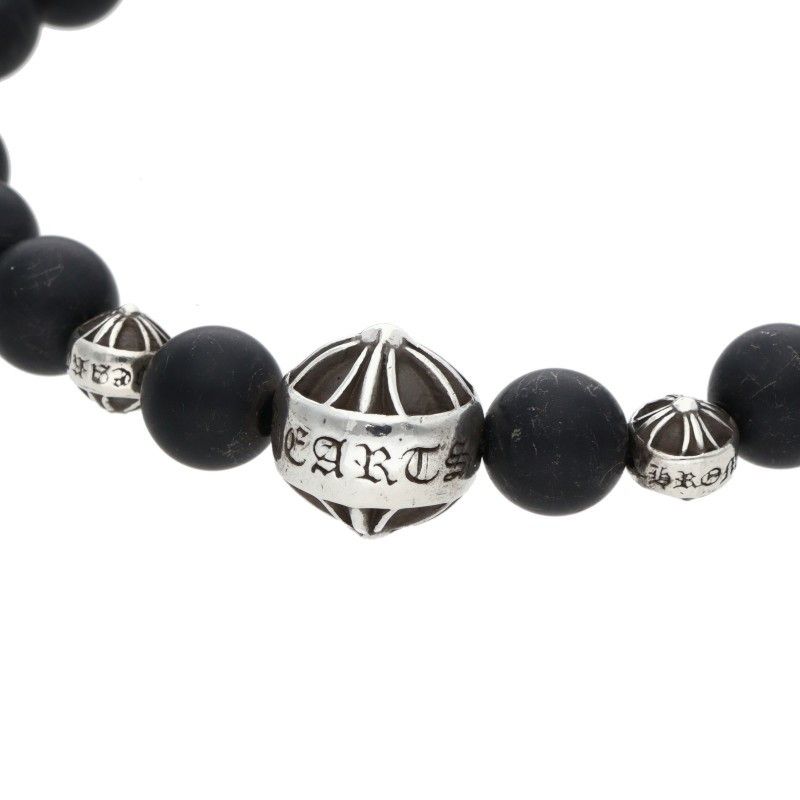 Chrome Hearts 8 mm Bead Bracelet Onyx 71 8 mm Black — view 4