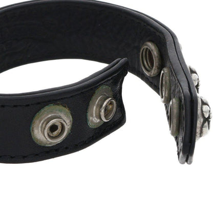 Chrome Hearts BS 3 Buttons 2 Snaps Leather Bracelet — view 4
