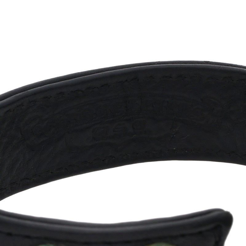 Chrome Hearts BS 3 Buttons 2 Snaps Leather Bracelet — view 3