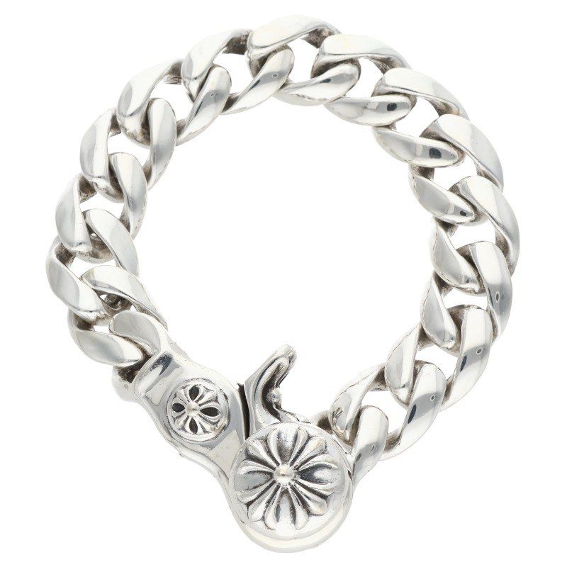 Chrome Hearts Clsc Chn Lnk Classic Link Clip Silver Bracelet
