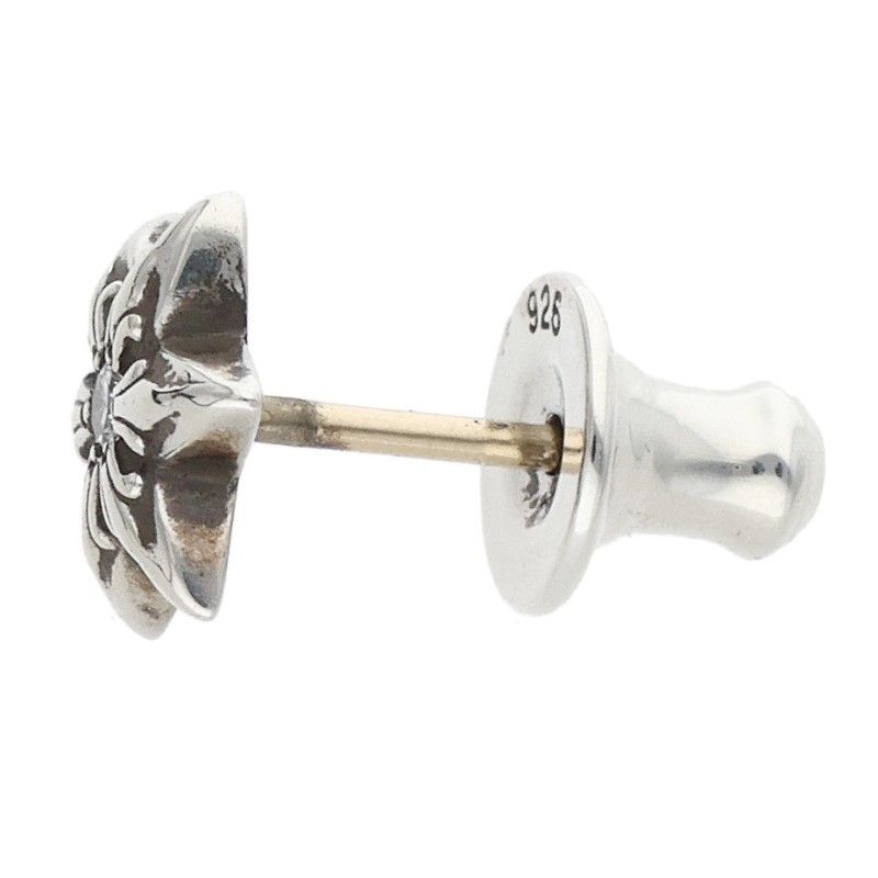 Chrome Hearts CO Star Dmnd Stud 1 Diamond Silver Earrings — view 5