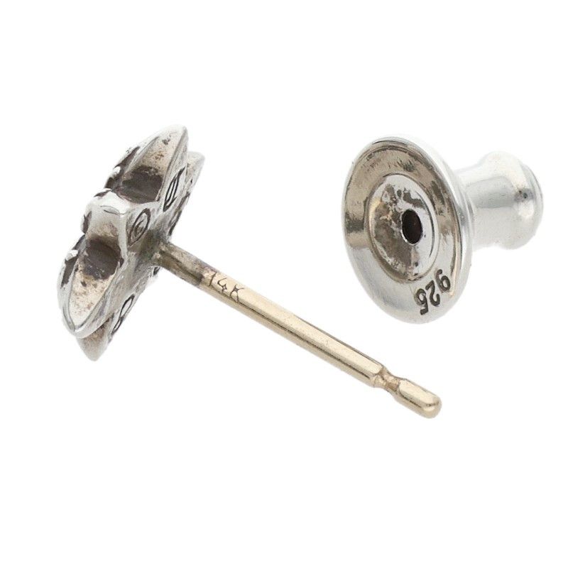 Chrome Hearts CO Star Dmnd Stud 1 Diamond Silver Earrings — view 4