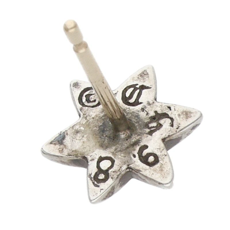 Chrome Hearts CO Star Dmnd Stud 1 Diamond Silver Earrings — view 3