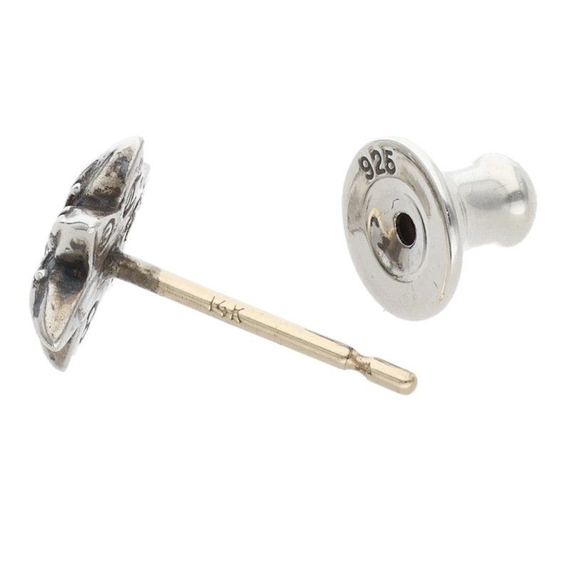 Chrome Hearts CO Star Dmnd Stud 1 Diamond Silver Earrings — view 4